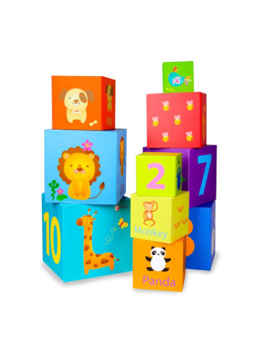 CLASSIC WORLD Kartonowa Układanka Klocki Edukacyjne