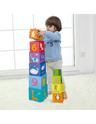 CLASSIC WORLD Kartonowa Układanka Klocki Edukacyjne