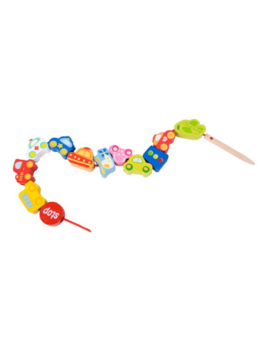 CLASSIC WORLD Drewniane Koraliki Ruch Drogowy 13 elementów