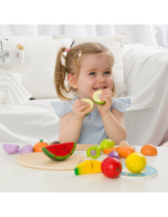 CLASSIC WORLD Drewniany Zestaw Do Krojenia Owoców 2