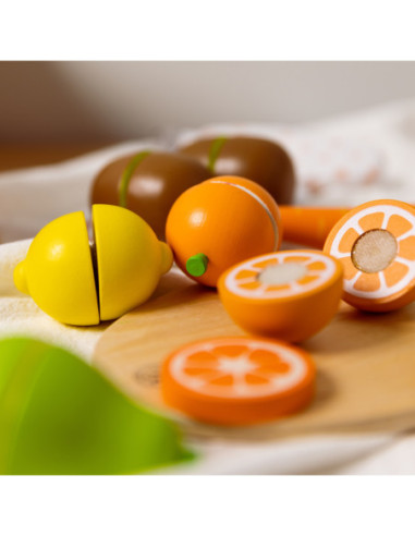 CLASSIC WORLD Drewniany Zestaw Do Krojenia Owoców