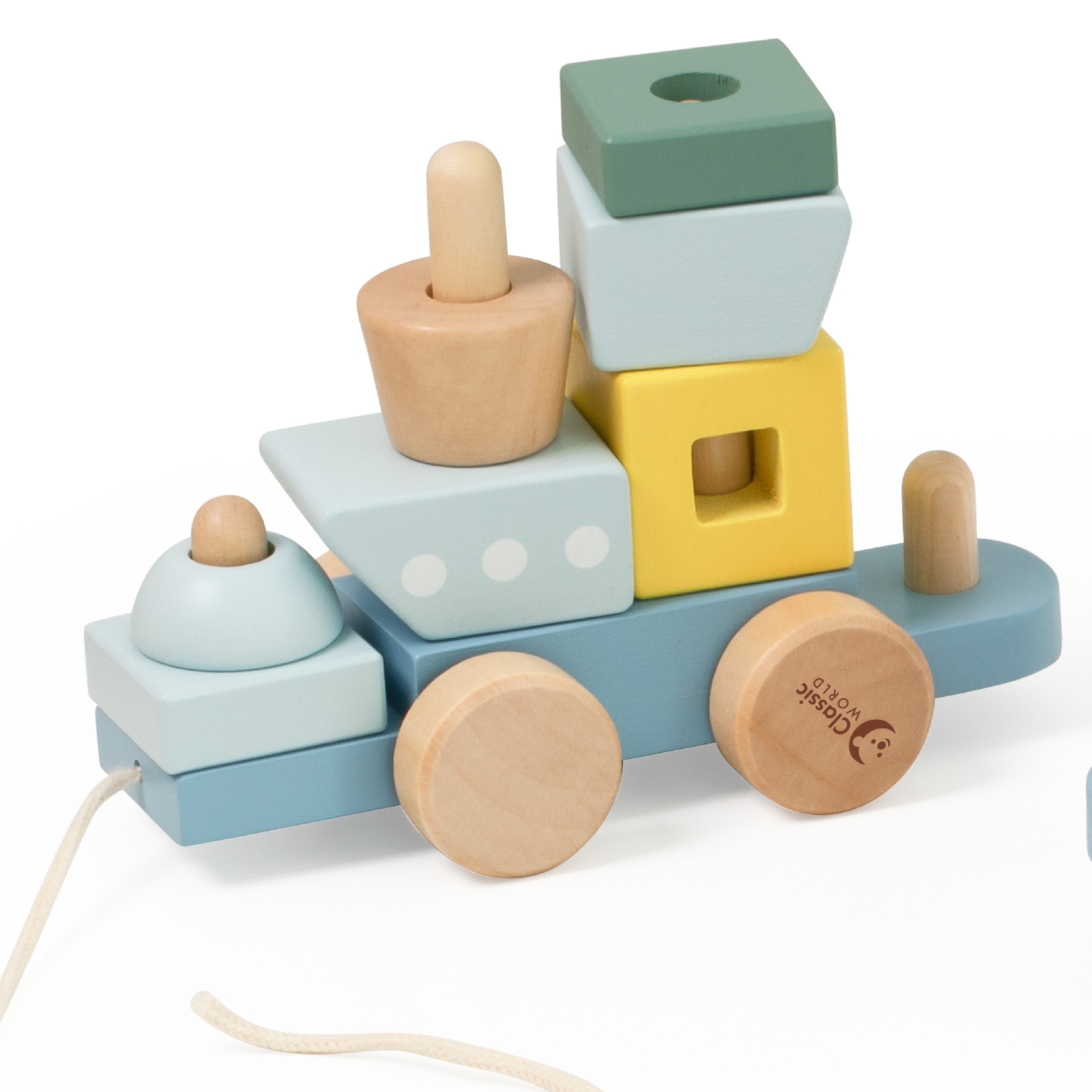 Montessori kolejka ocean drewniana układanka