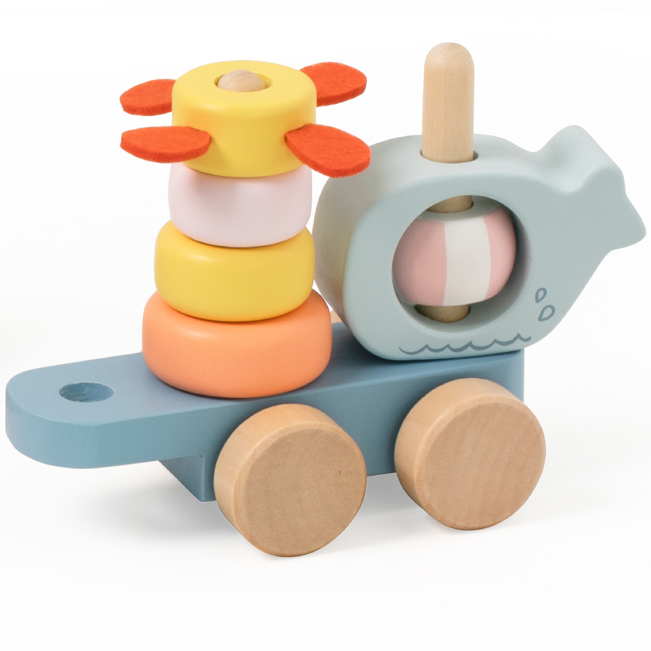 Montessori kolejka ocean drewniana układanka