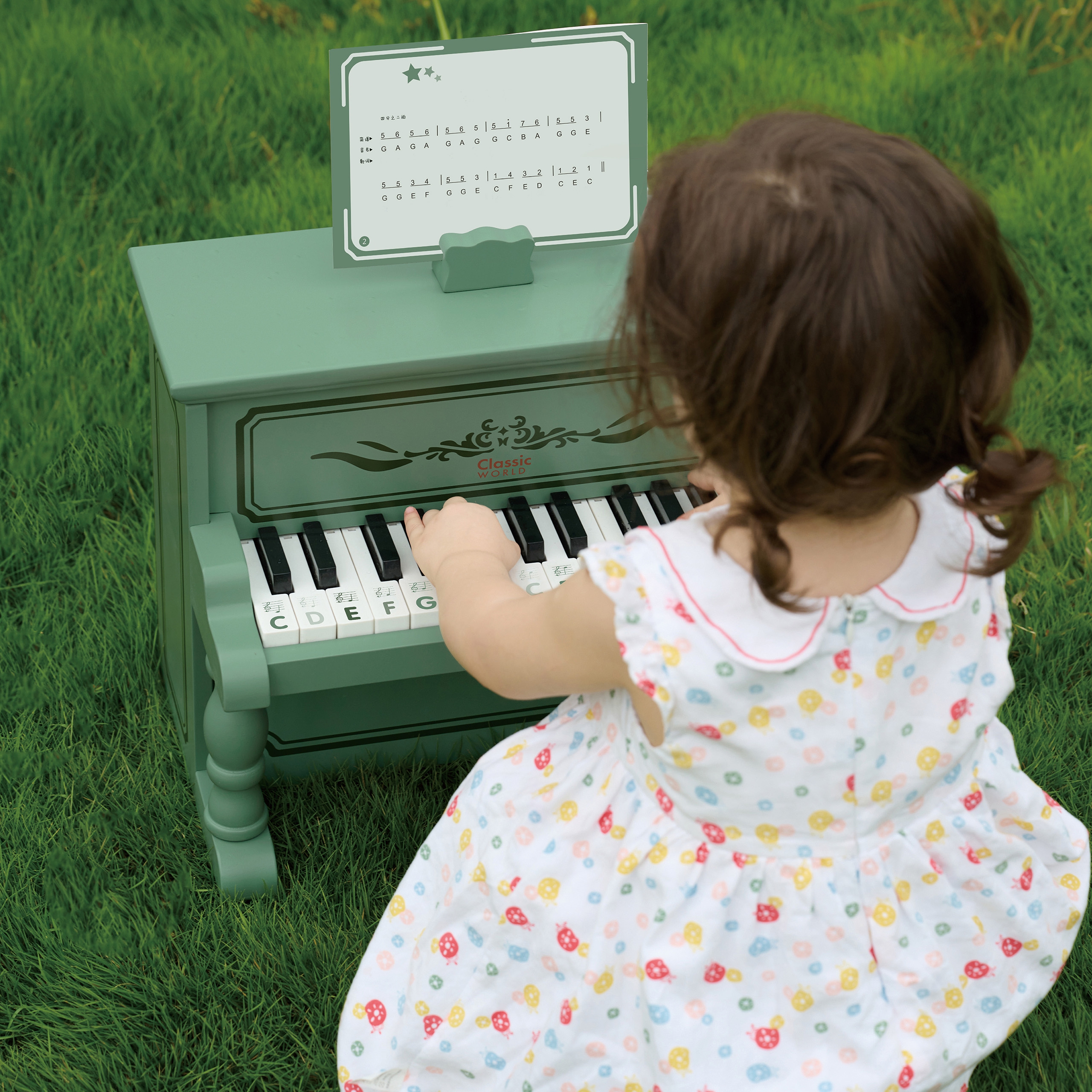 Melodyjne Pianinko Vintage z Książeczką