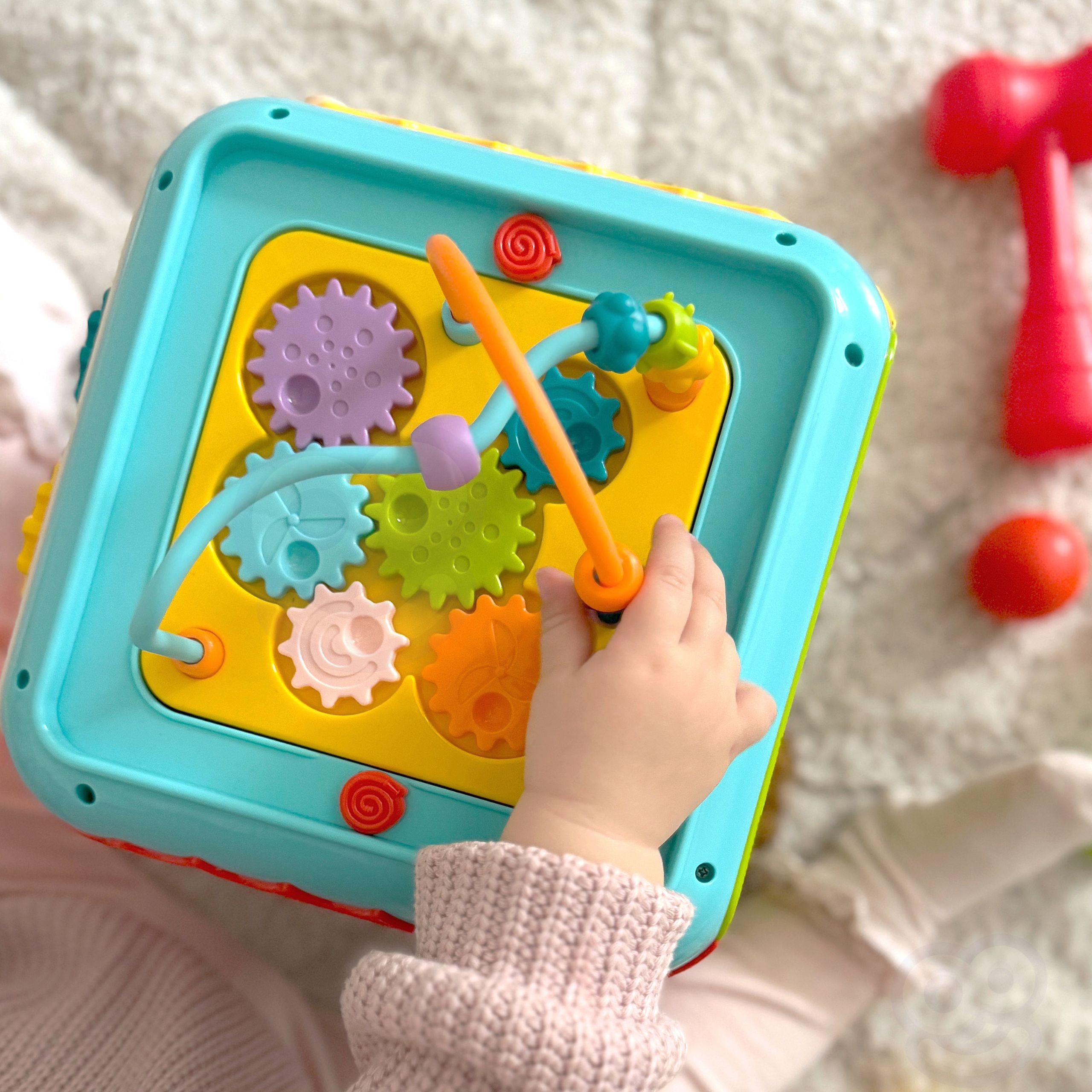 Wielofunkcyjna kostka aktywności montessori 6w1 - 18m+
