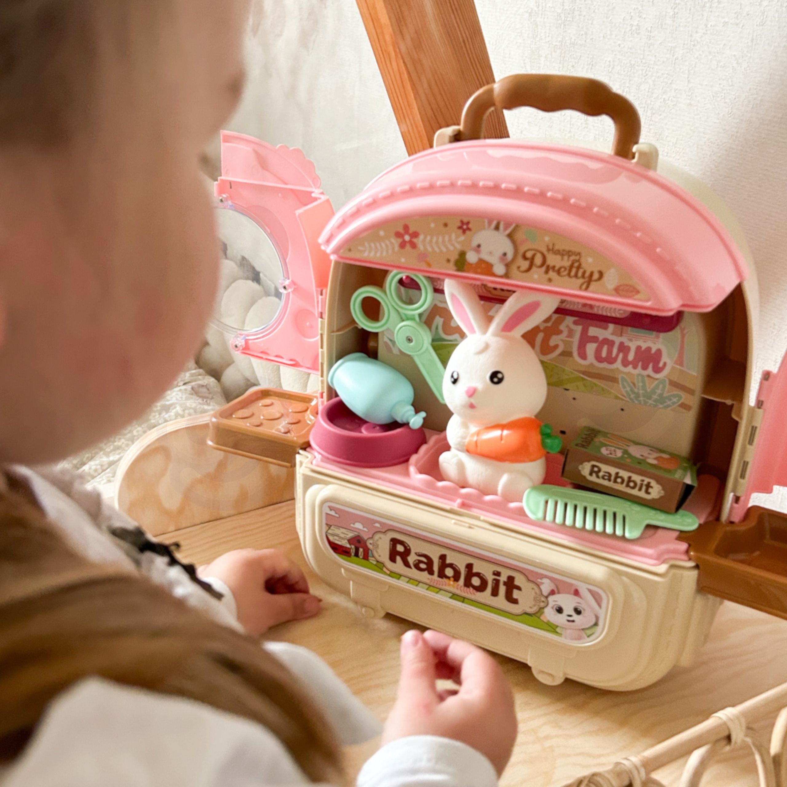 Królik w plecaku 3w1 farma domek ogródek