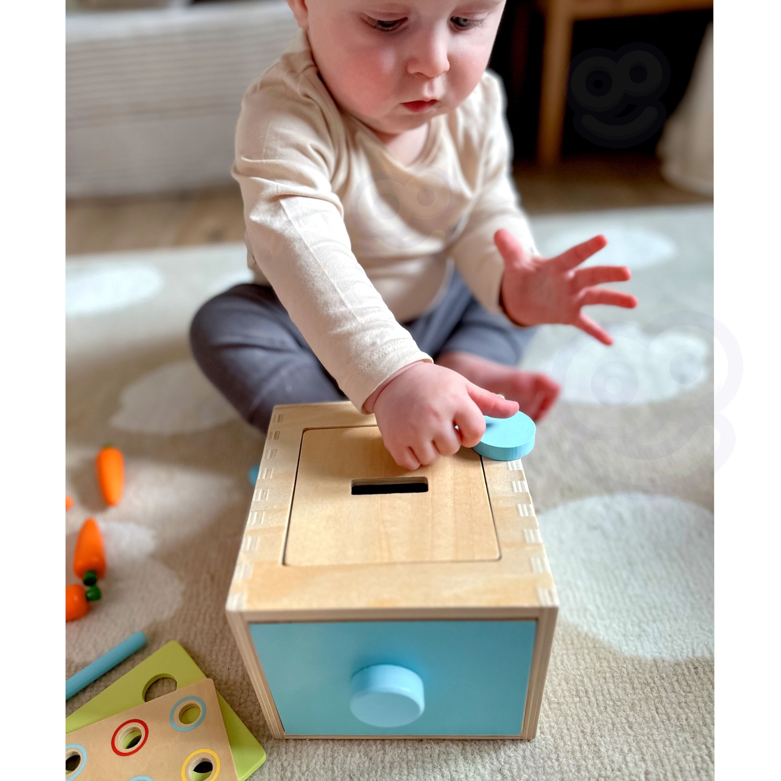 Drewniana szuflada edukacyjna sorter montessori