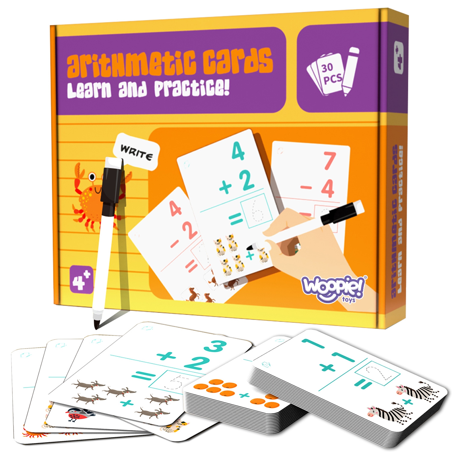 Karty edukacyjne fiszki do nauki liczenia