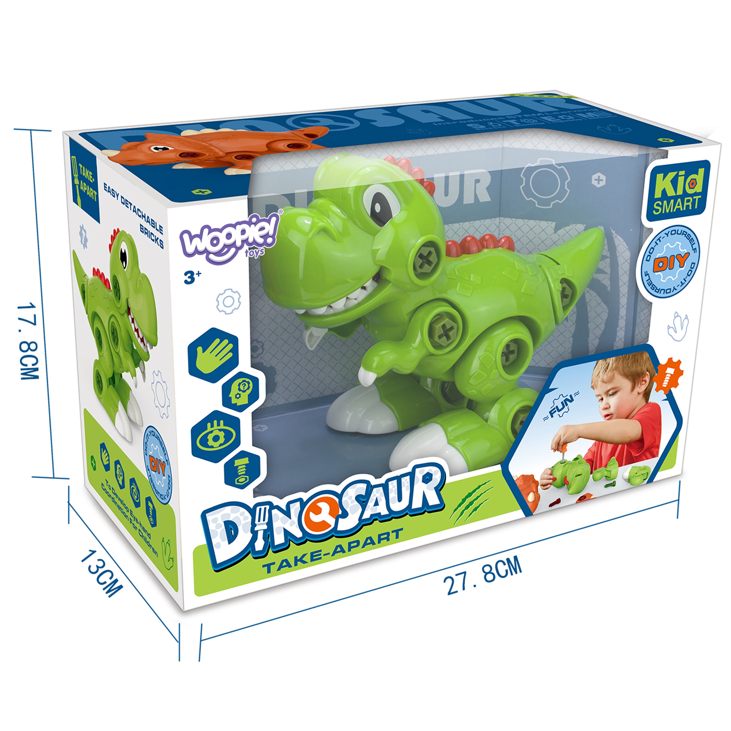 Dinozaur do skręcania zestaw konstrukcyjny + śruborkęt