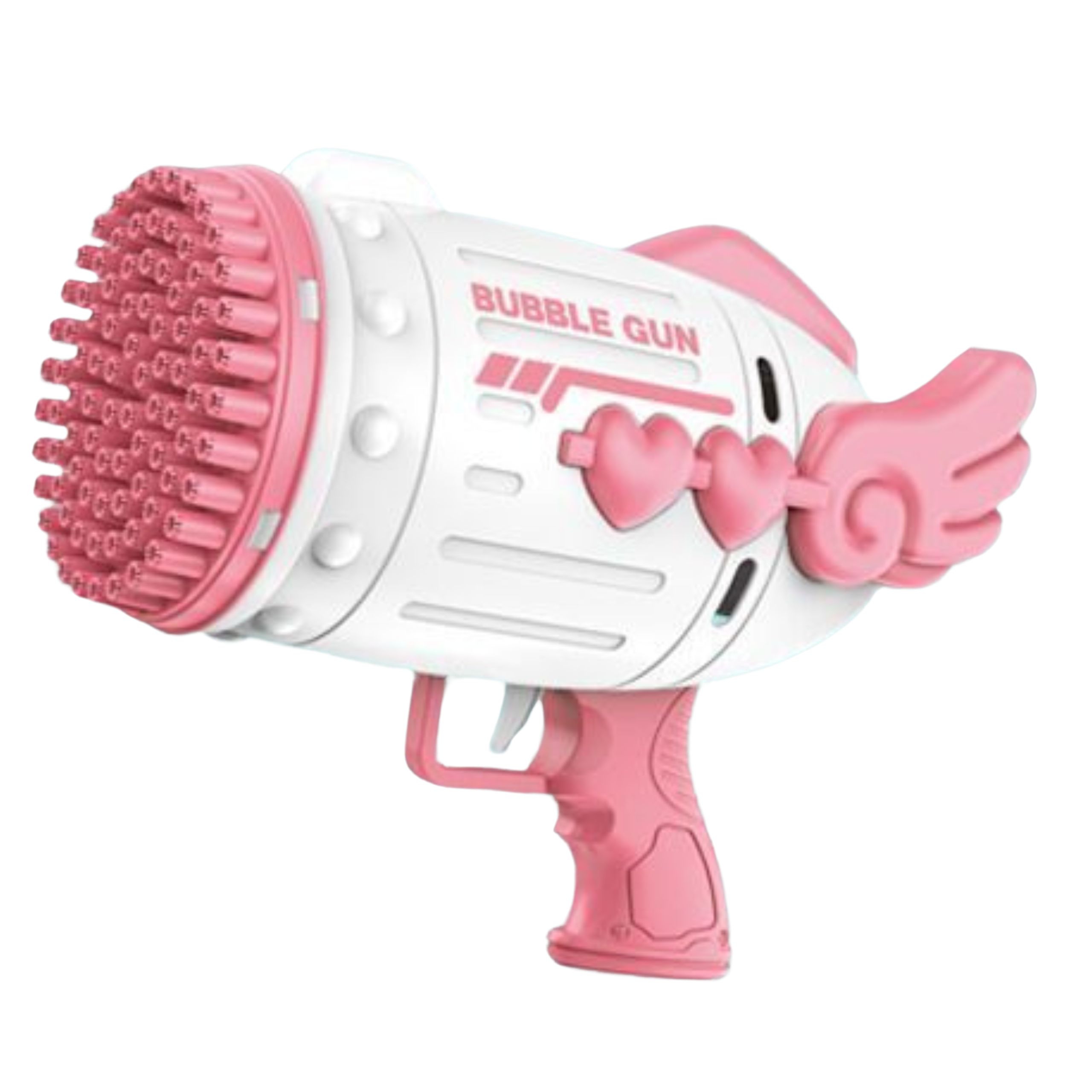Pistolet do robienia baniek mydlanych 91 otworów różowy