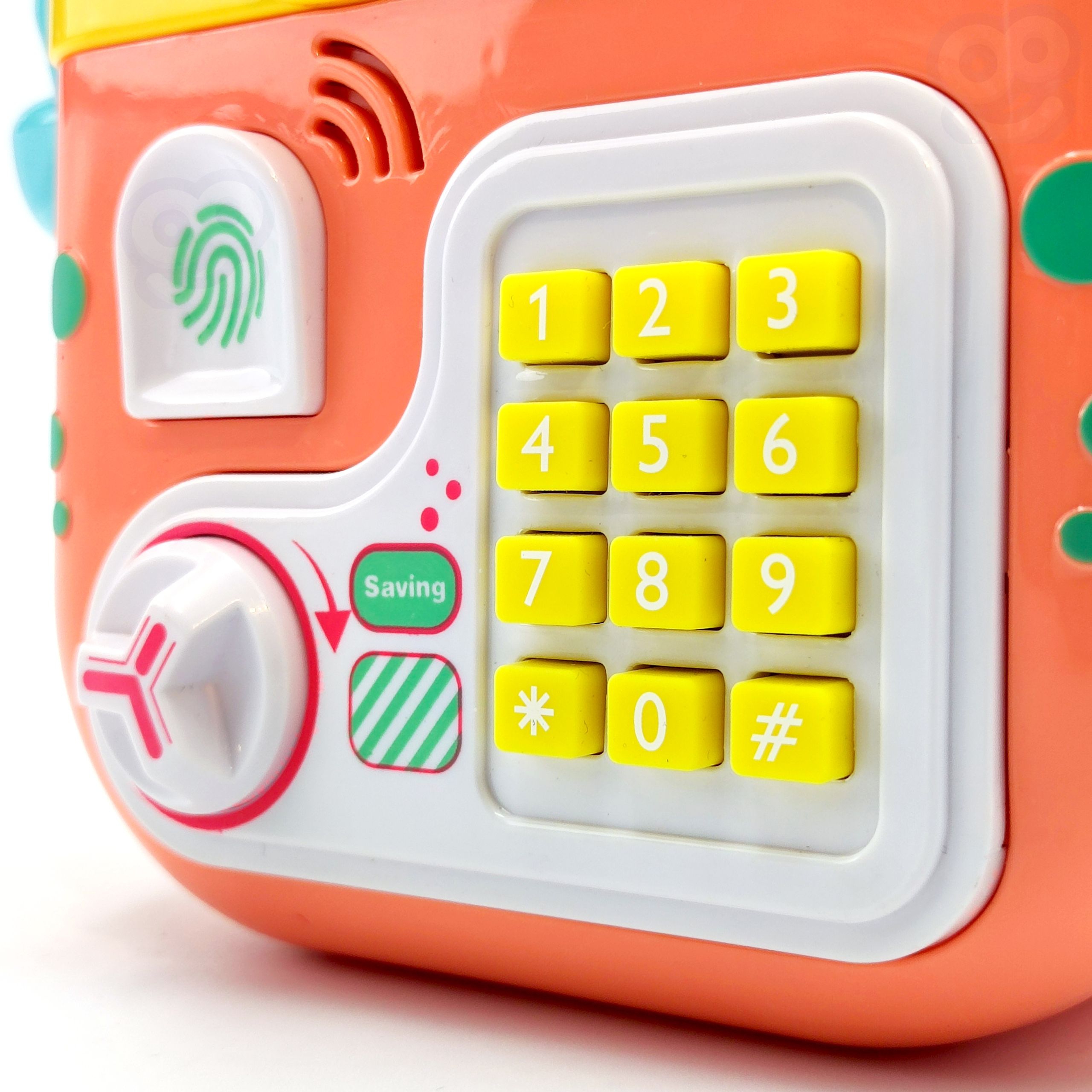 Elektroniczna skarbonka sejf bankomat na pin kod dostępu krab plecak pomarańczowy