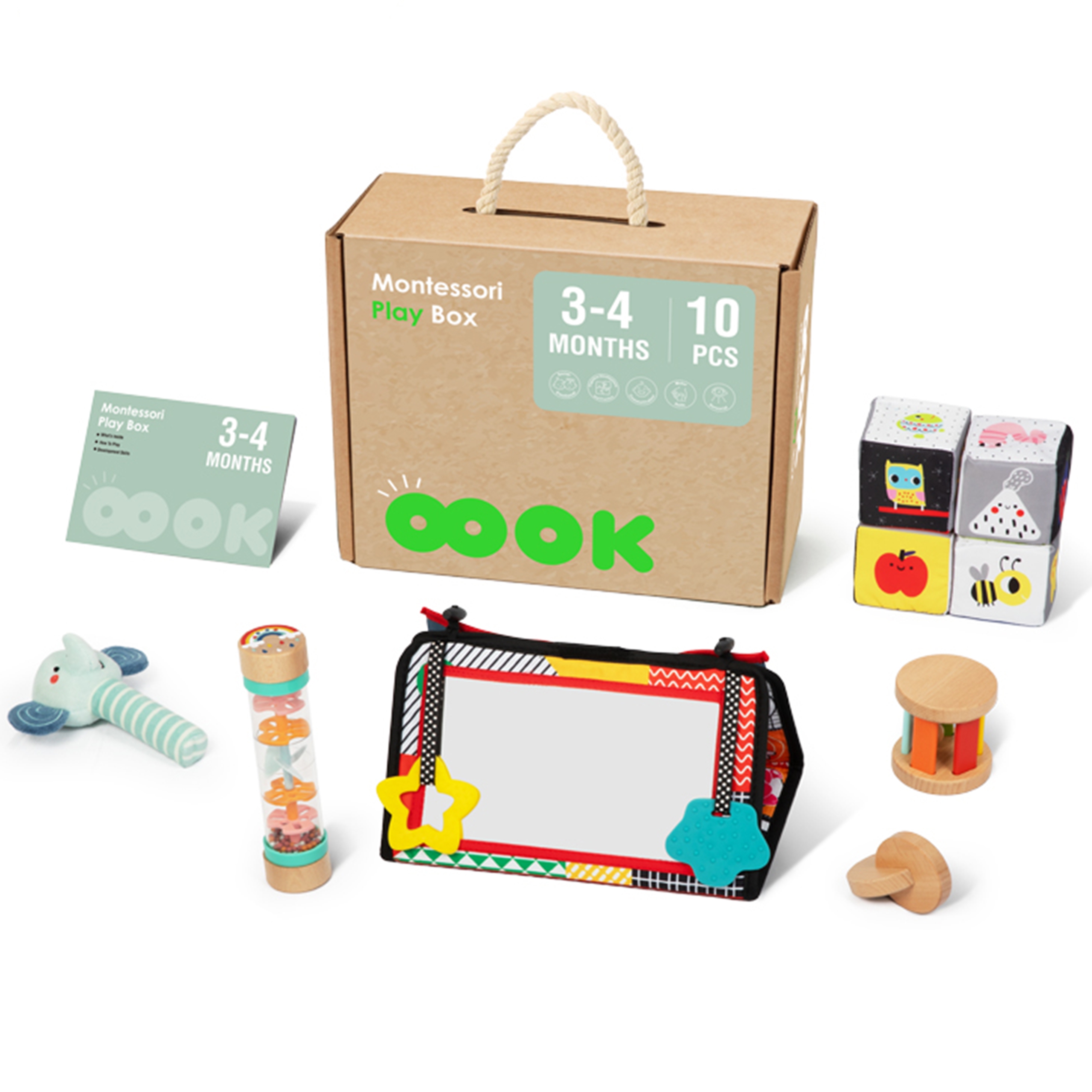 Box pudełko xxl montessori edukacyjne 6w1 sensoryczne 3-4 mies