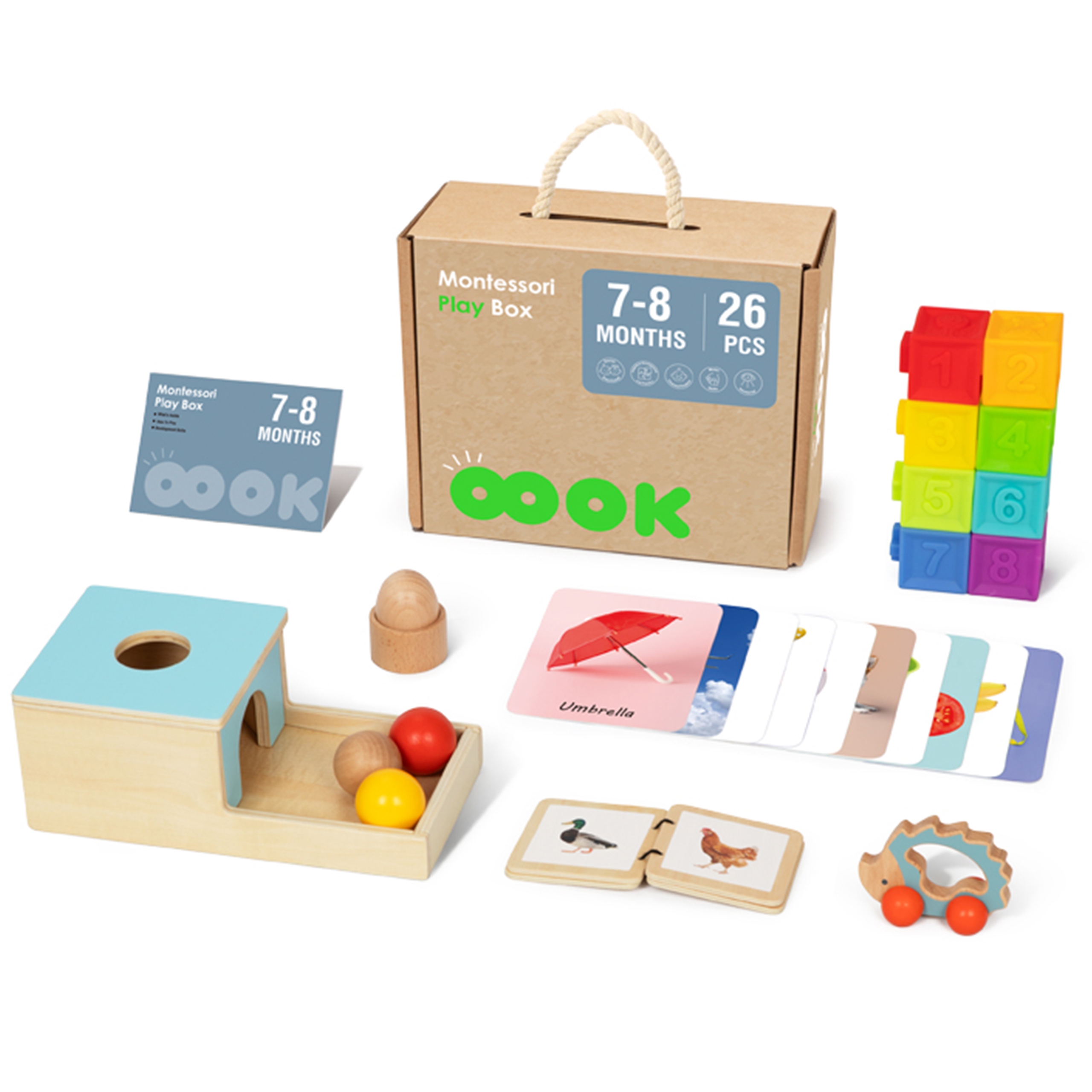 Box pudełko xxl montessori edukacyjne 6w1 sensoryczne 7-8 mies