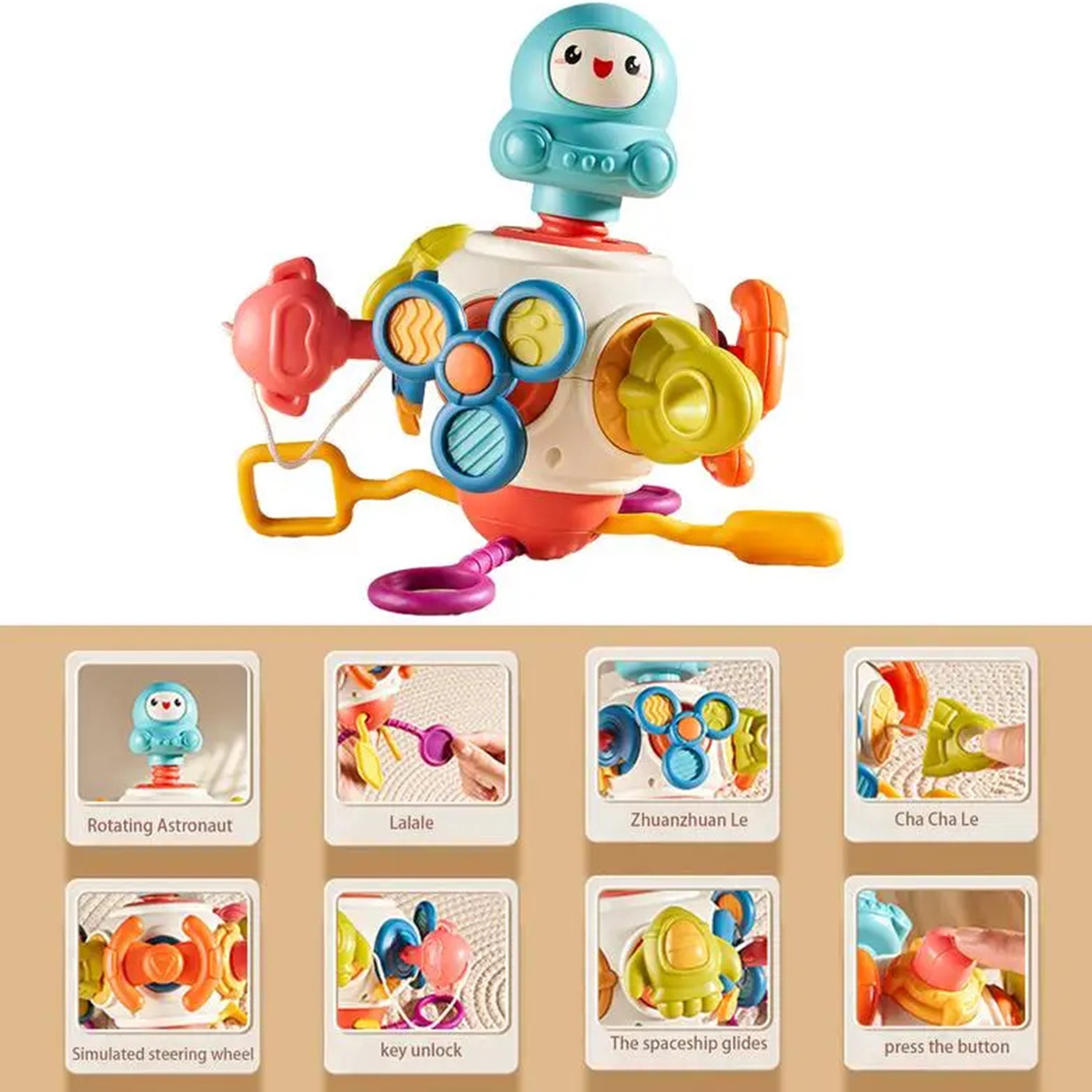 Kostka sześciościan montessori sensoryczna 8w1