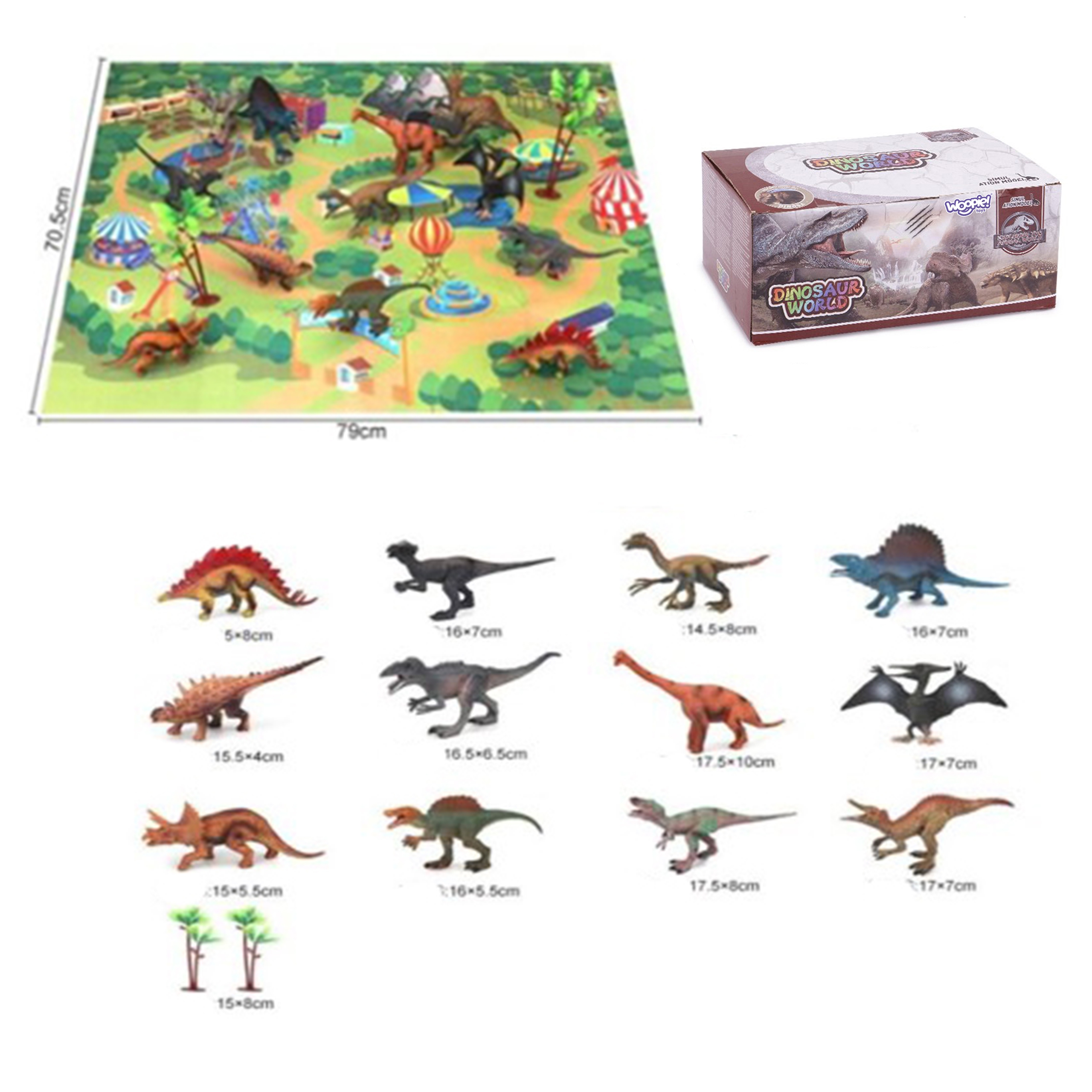 Zestaw figurki dinozaury xl + mata