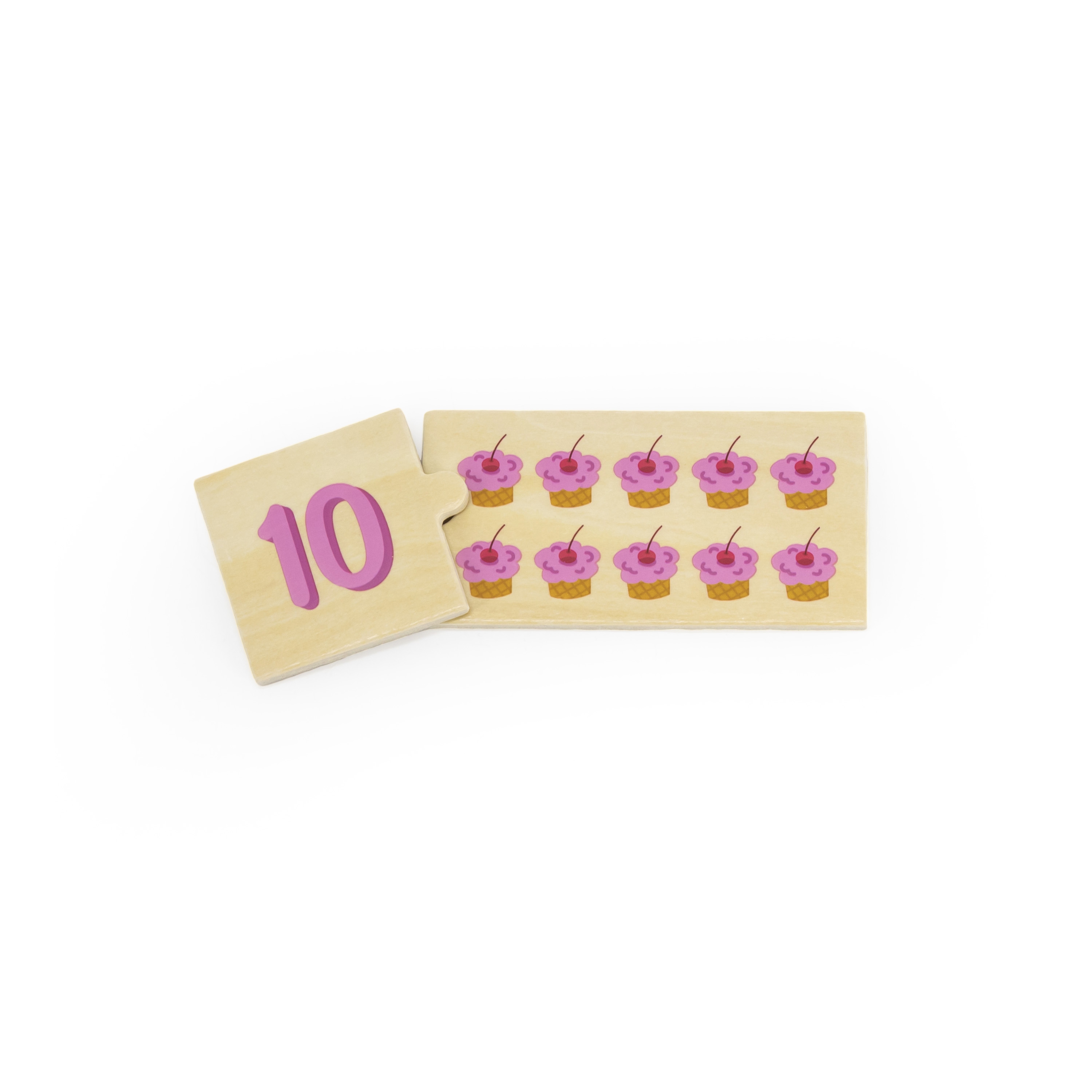 Zestaw drewniane puzzle dopasuj liczby układanka montessori