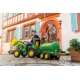 Rolly Toys Duży traktor na pedały John Deere Łyżka gumowe nakładki na koła