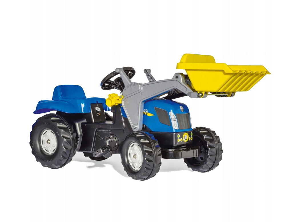 Rollykid-x new holland rollykid traktor z łyżką i przyczepką niebieski