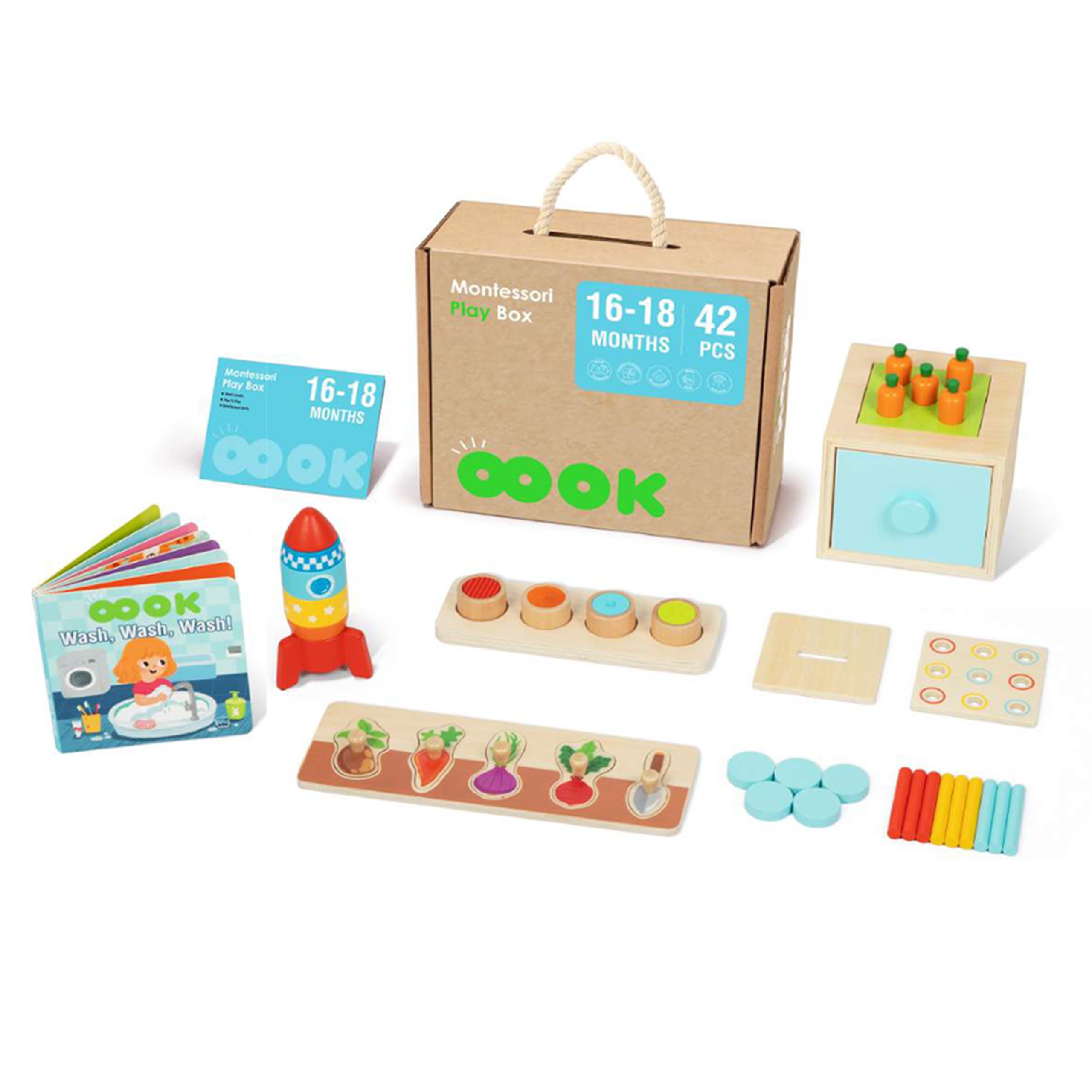 Box pudełko xxl montessori edukacyjne 7w1 sensoryczne 16-18 mies.
