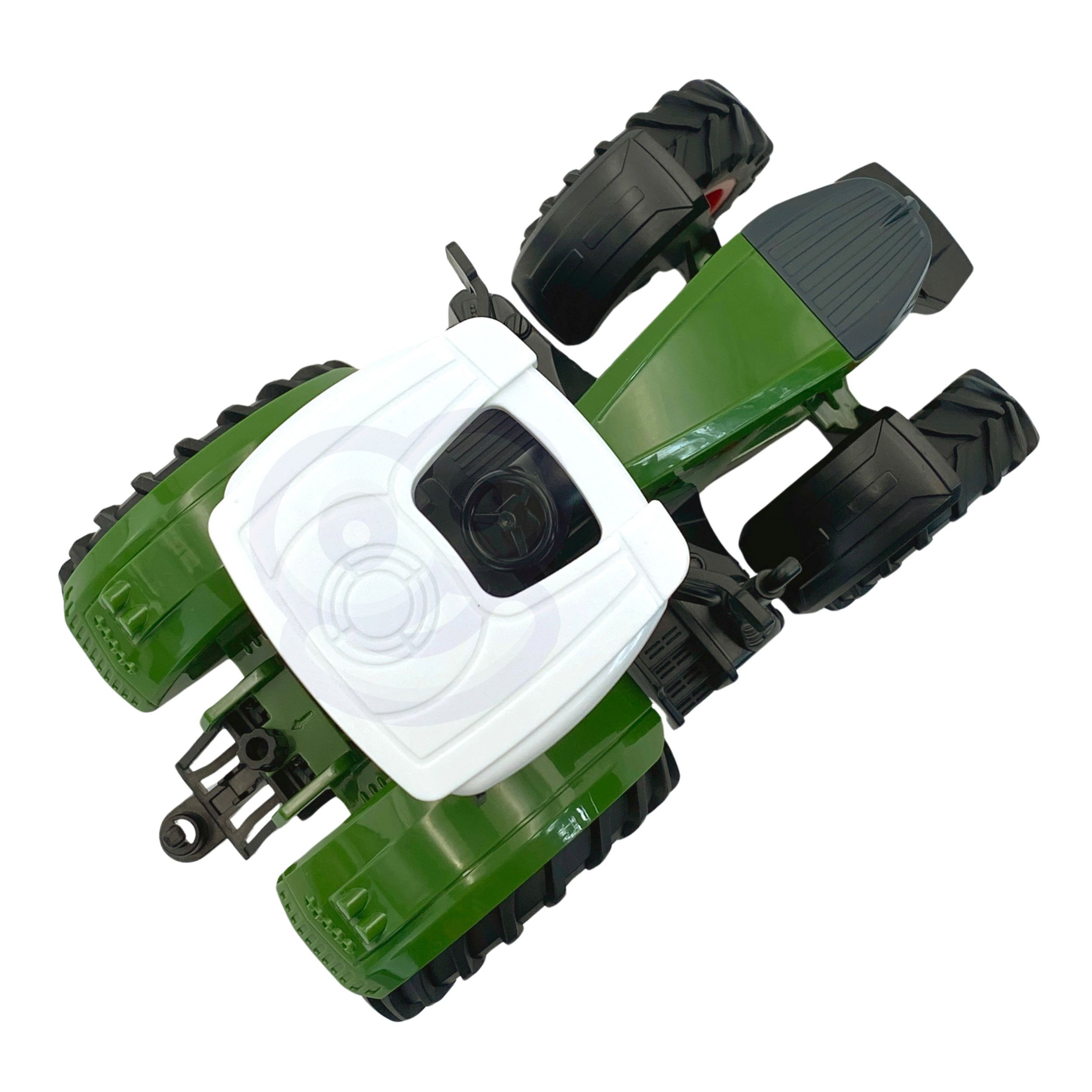 Traktor ciągnik gumowe koła zielony