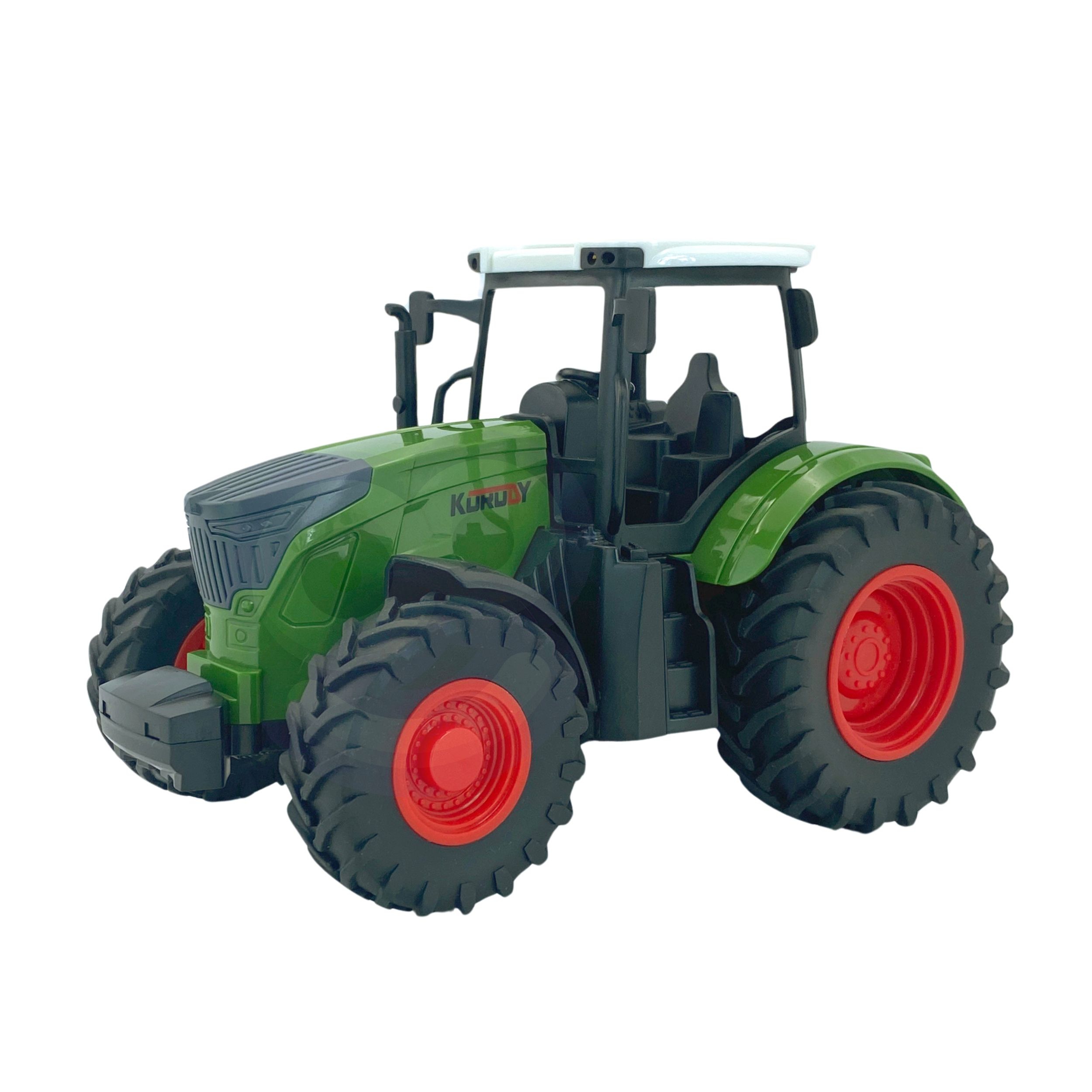 Traktor ciągnik gumowe koła zielony