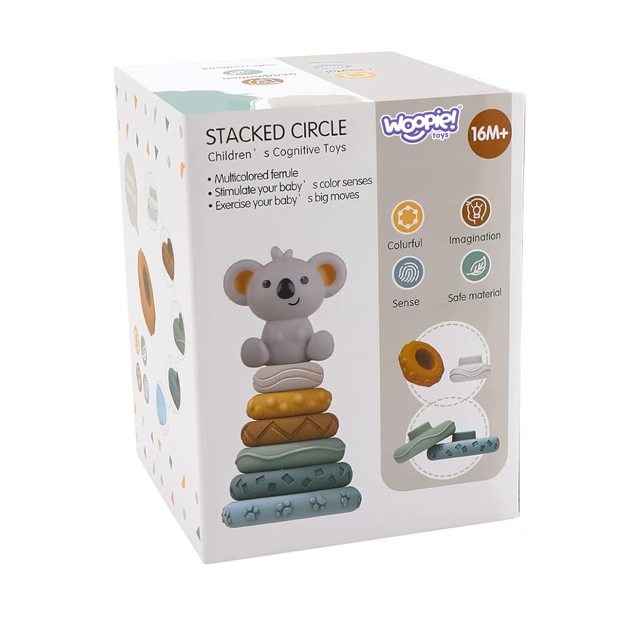 Zestaw edukacyjna piramidka koala 2w1 gryzak