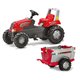 Rolly Toys traktor na pedały Junior RT czerwony z przyczepą Farm New