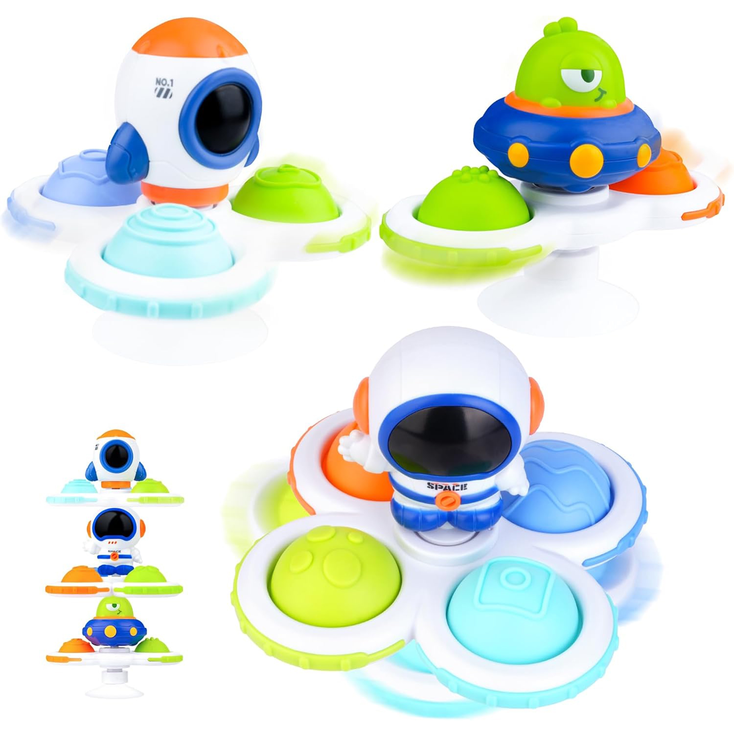 Kosmiczny spinner pop-it zabawka sensoryczna wymienne 3 szt.