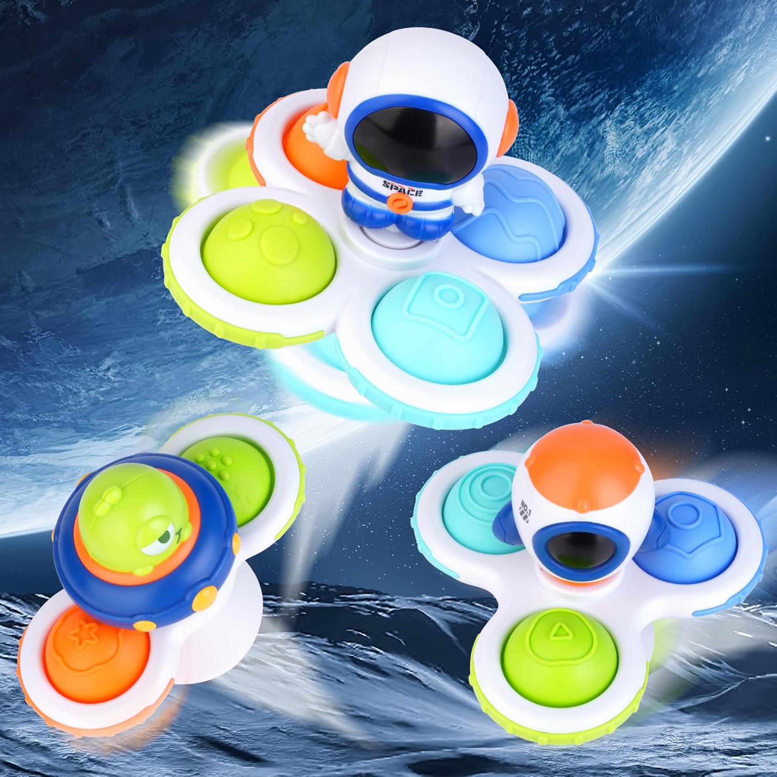 WOOPIE BABY Kosmiczny Spinner Pop-it  Zabawka Sensoryczna  Wymienne 3 szt.