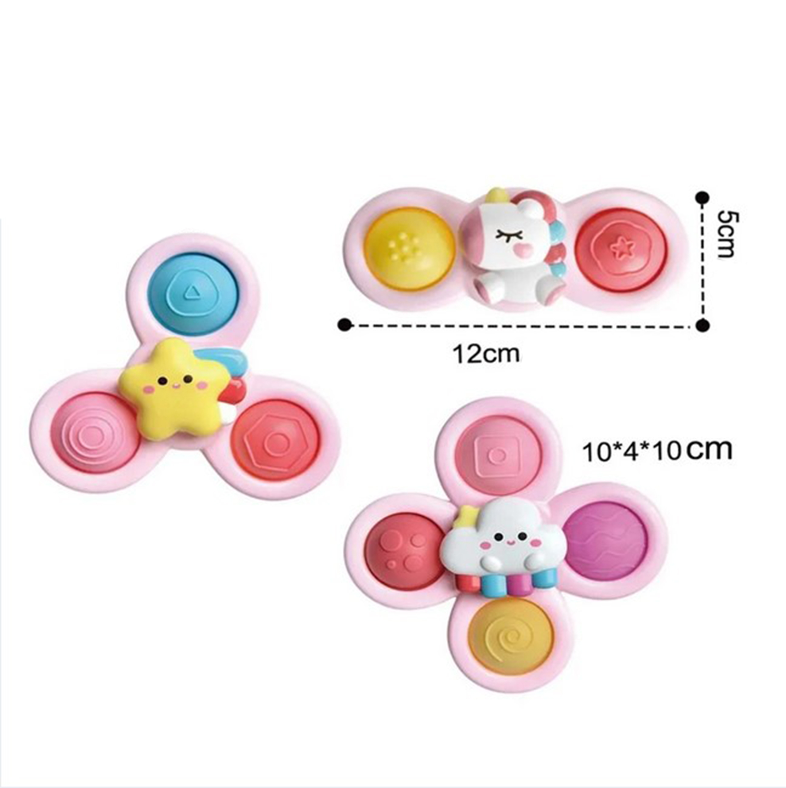Kosmiczny spinner pop-it zabawka sensoryczna wymienne 3 szt różowy.