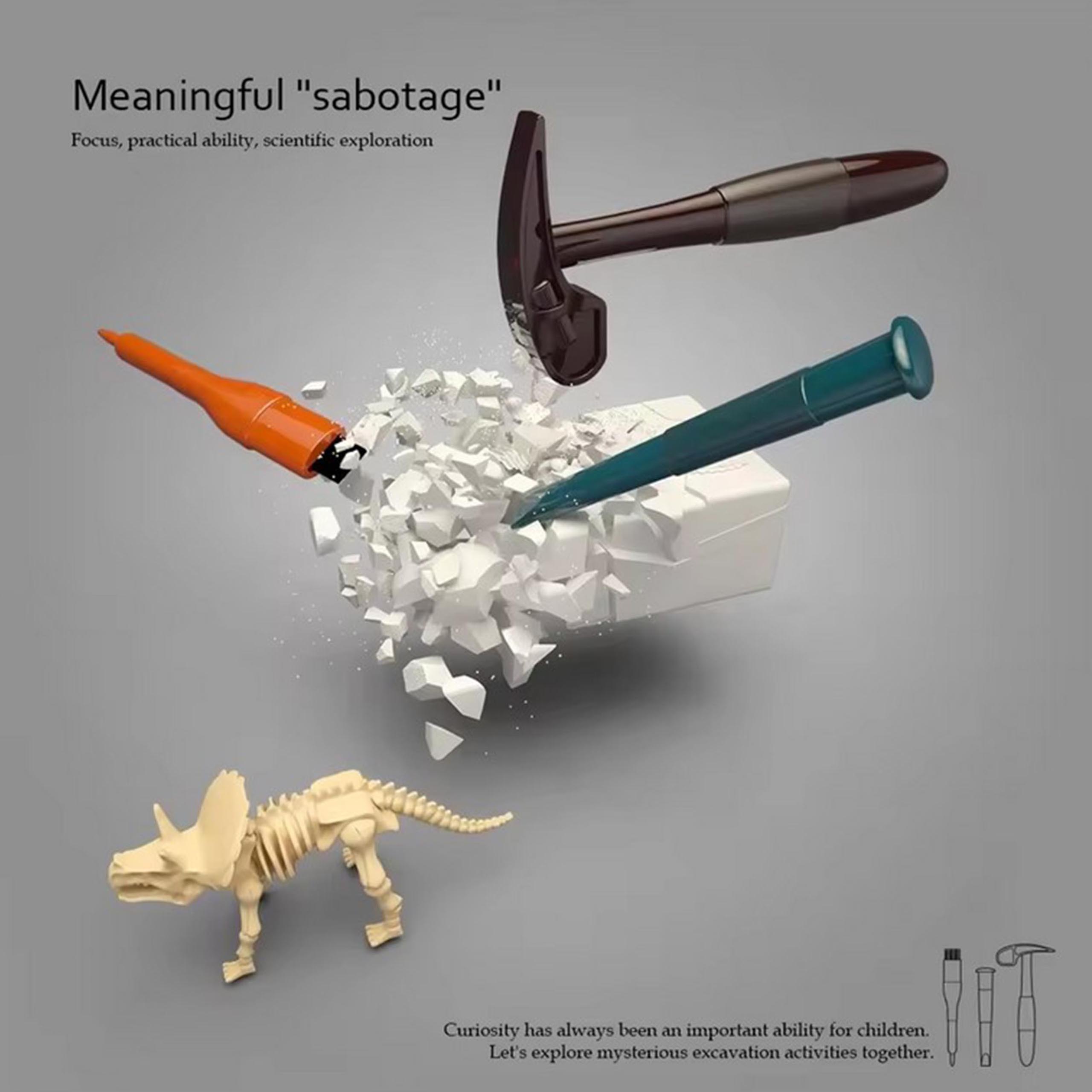 Wykopalisko "mały archeolog" 6 szkieletów dinozaurów