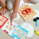 TOOKY TOY Drewniana Układanka Klocki Kołki Wzory Zwierząt do Odtworzenia