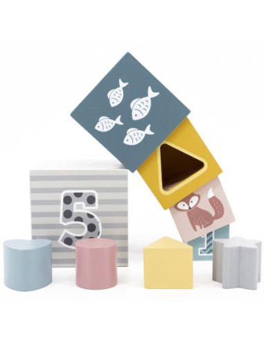 Viga Klocki Drewniana Układanka