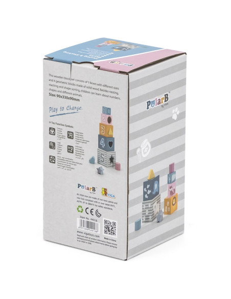 Viga Klocki Drewniana Układanka