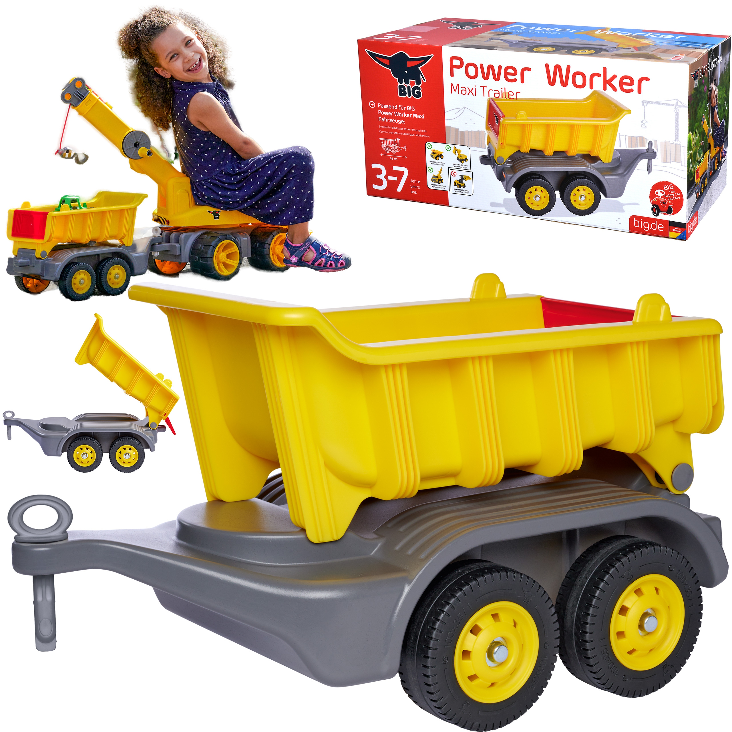 Przyczepka do jeździków power worker maxi ruchoma platforma