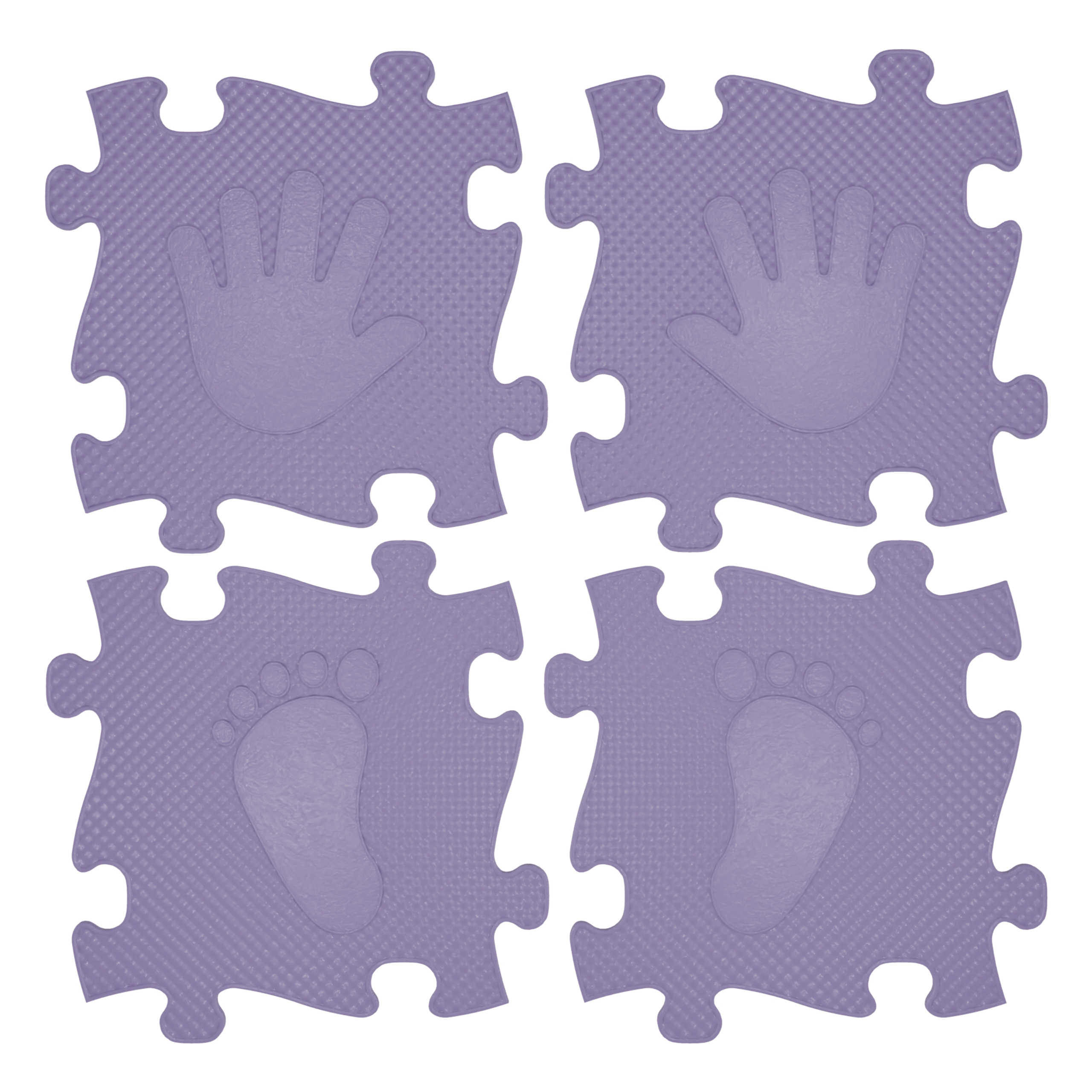 Mata sensoryczna ortopedyczna puzzle ręce i nogi 16 el. - kolor fioletowy