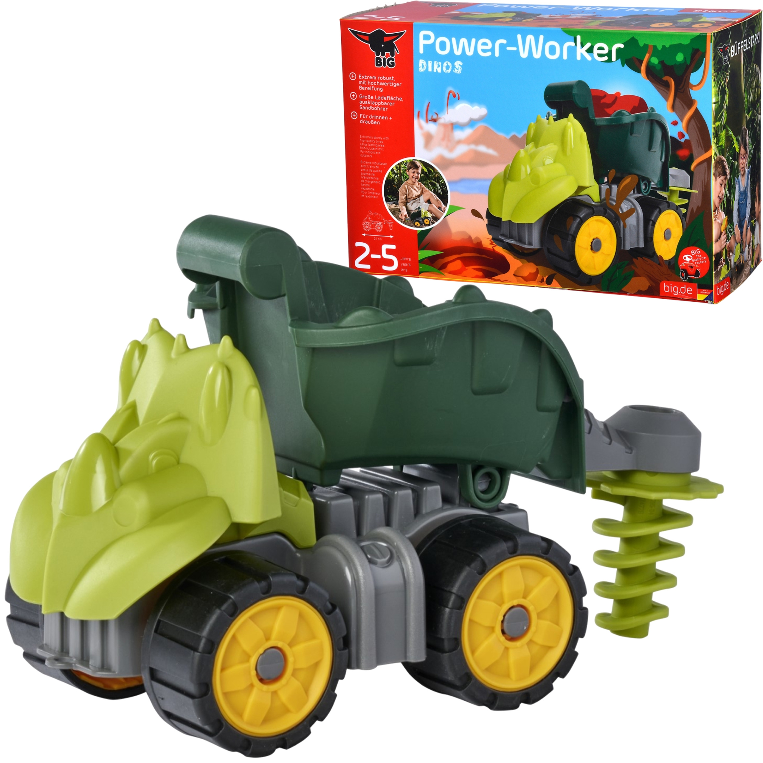 Wywrotka dinozaur power worker zabawka do piasku