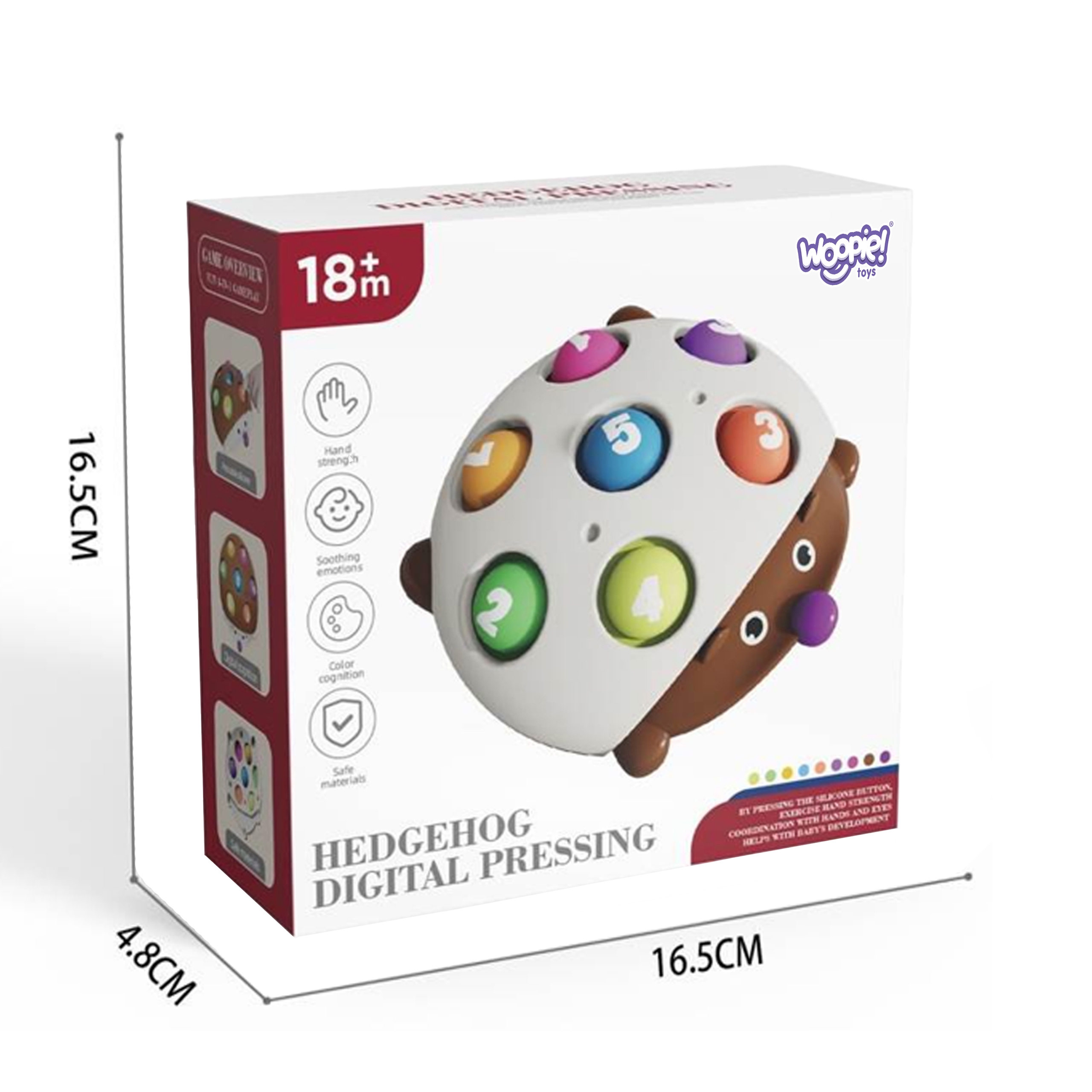 Jeżyk pop-it cyferki fidget toys