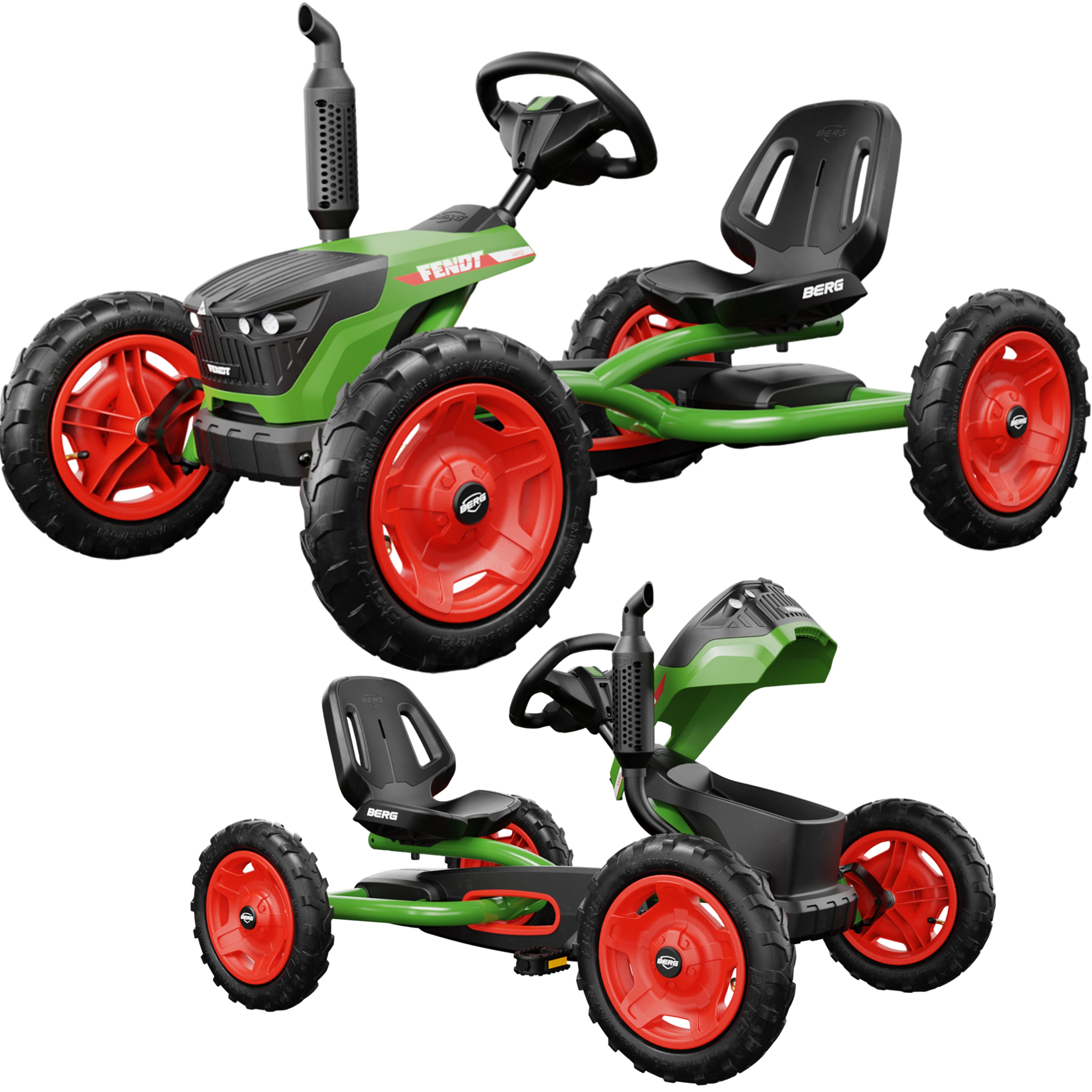 Gokart na pedały buddy fendt nowy model zielony