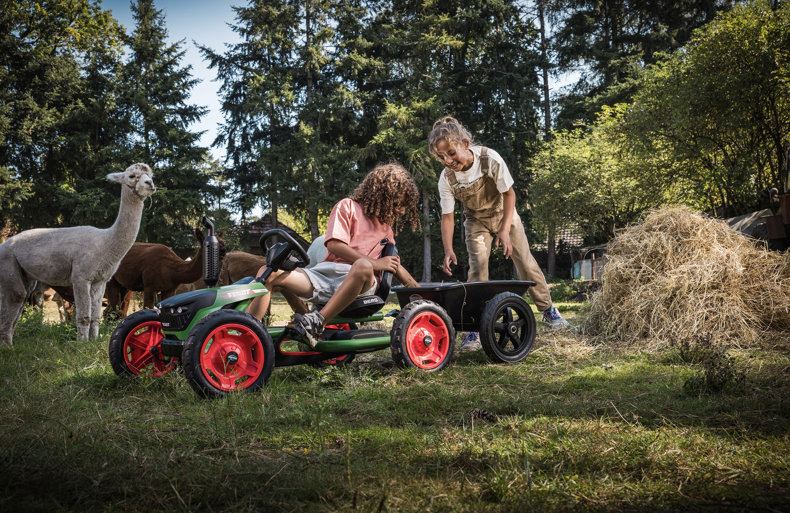 Gokart na pedały buddy fendt nowy model zielony