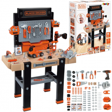 SMOBY Duży Warsztat Black & Decker Bricolo Ultimate - 92 Akcesoria