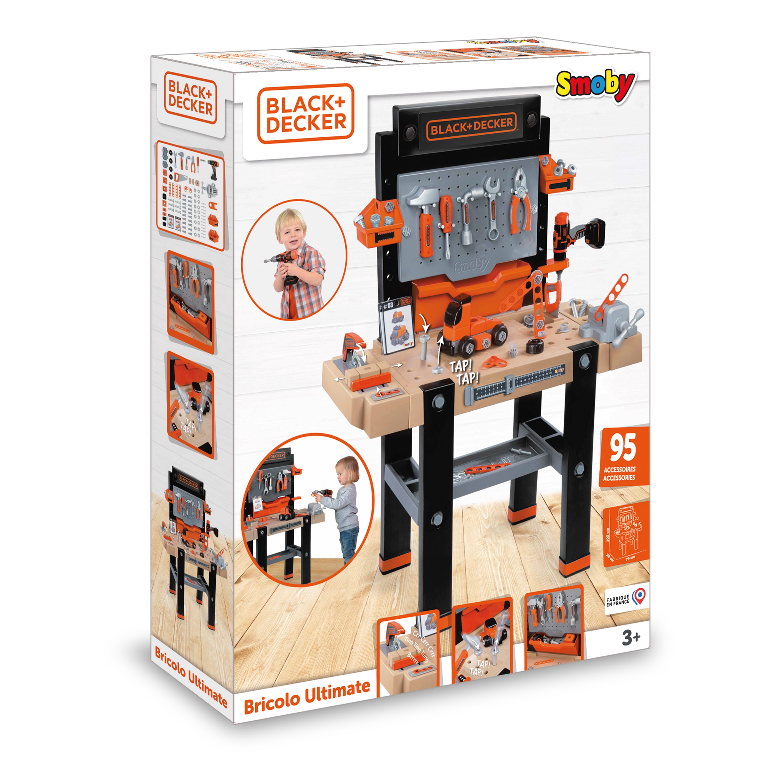 Duży warsztat black &amp; decker bricolo ultimate + 95 akcesoriów