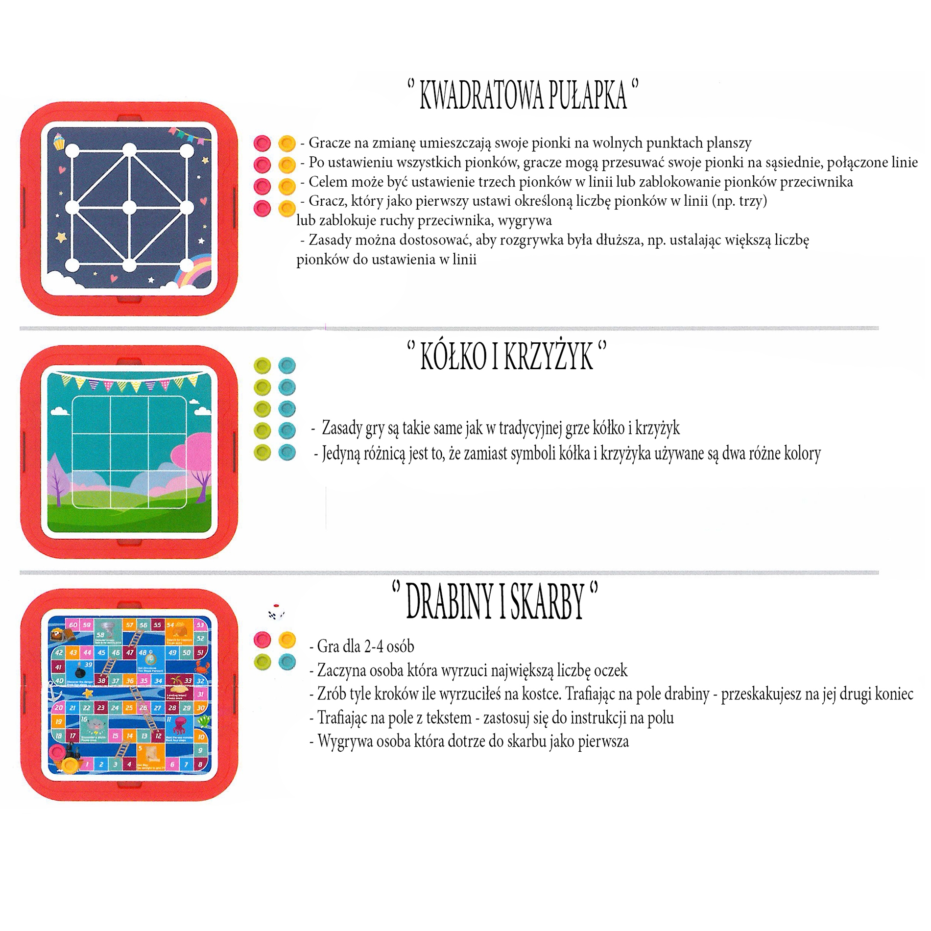 Zestaw gier planszowych logicznych 10w1