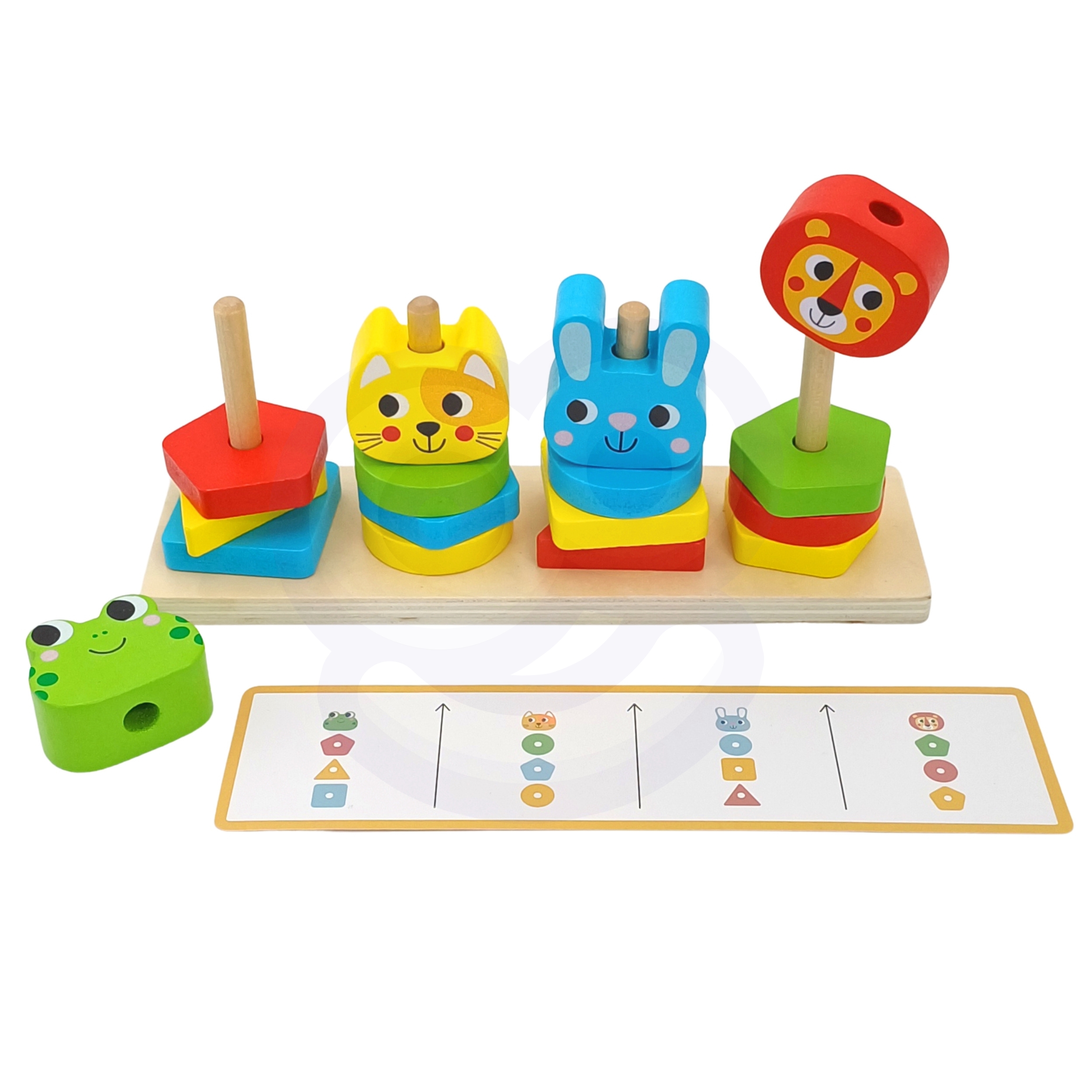 Układanka montessori piramidka zwierzątka 27 el. fsc