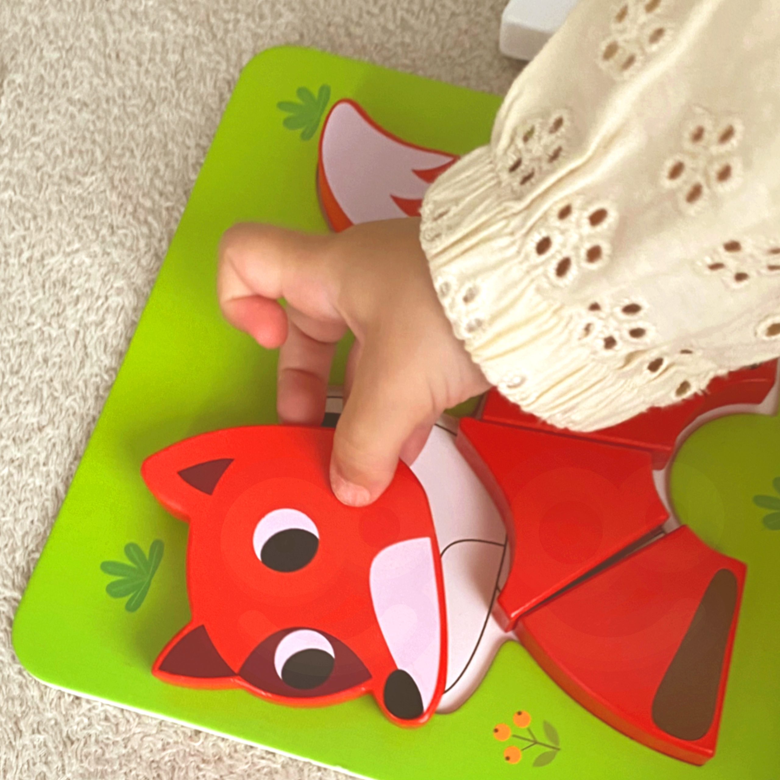 Układanka drewniana klocki zwierzątka montessori fsc