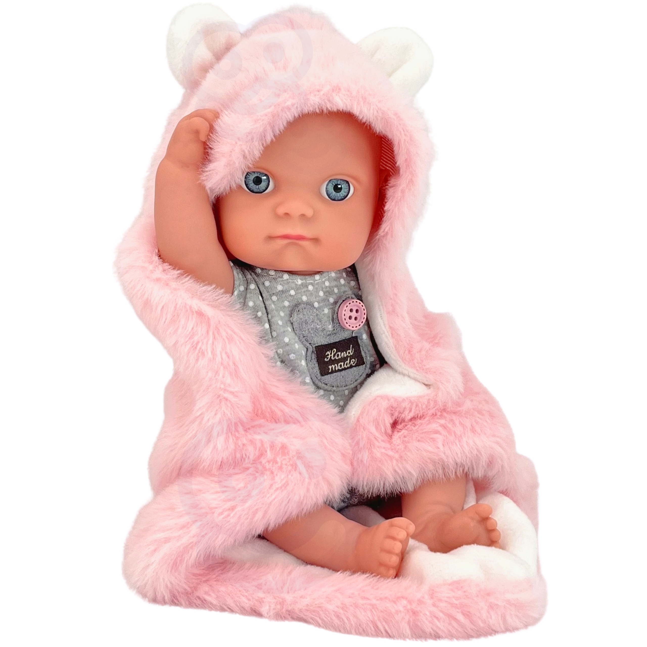 Pierwsza lalka bobas z kocykiem króliczkiem 23 cm