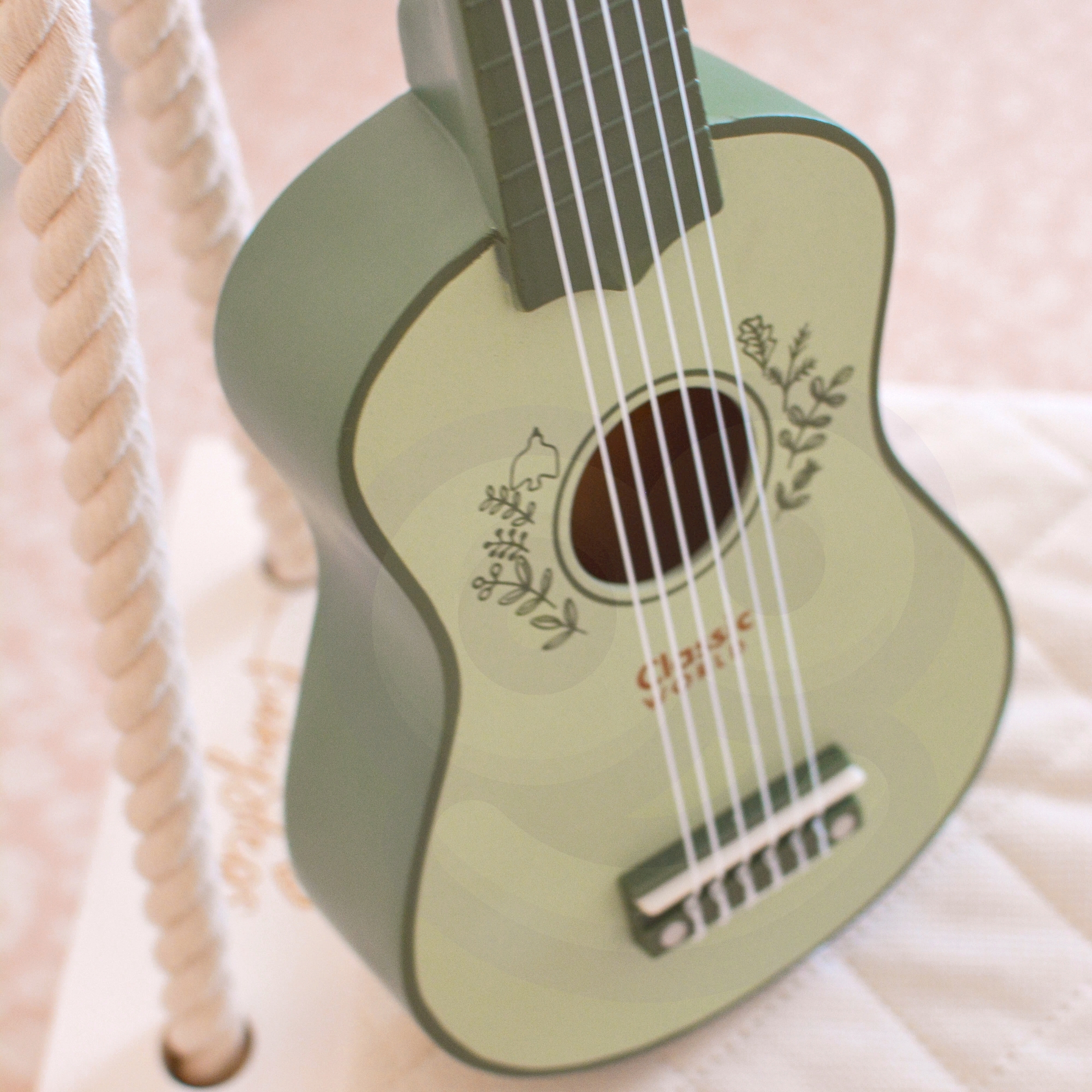 Drewniana gitara vintage dla dzieci 3+
