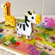 Tooky Toy Drewniane Puzzle Zwierzątka w Lesie Dopasuj Kształty