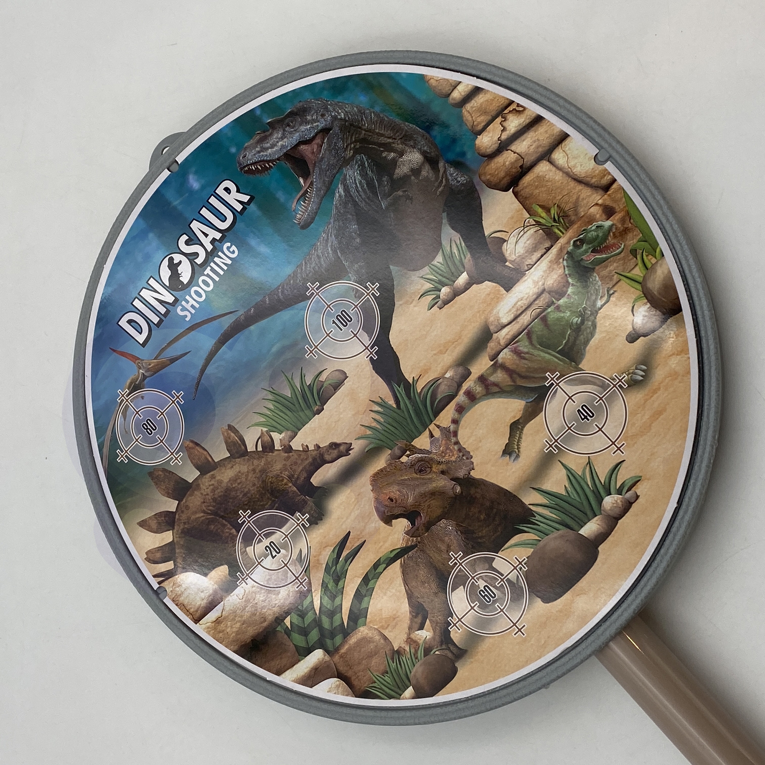 Zestaw małego łucznika dinozaury łuk strzały tarcza 32 el.