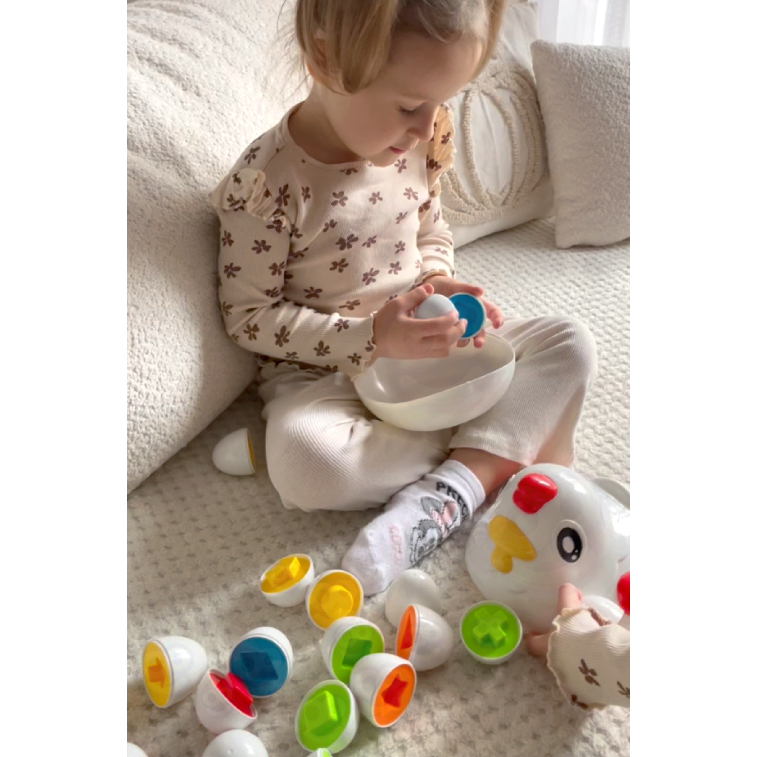 Edukacyjna kurka montessori sorter nauka kształtów